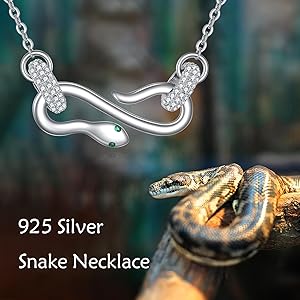 Amazon.com: AXELUNA Snake Necklace Sterling Silver Snake